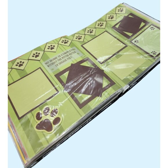 Dog-Themed Scrapbook Album Paw Prints & Bone Design Puppy Photo Book Pictures - Picture 6 of 16